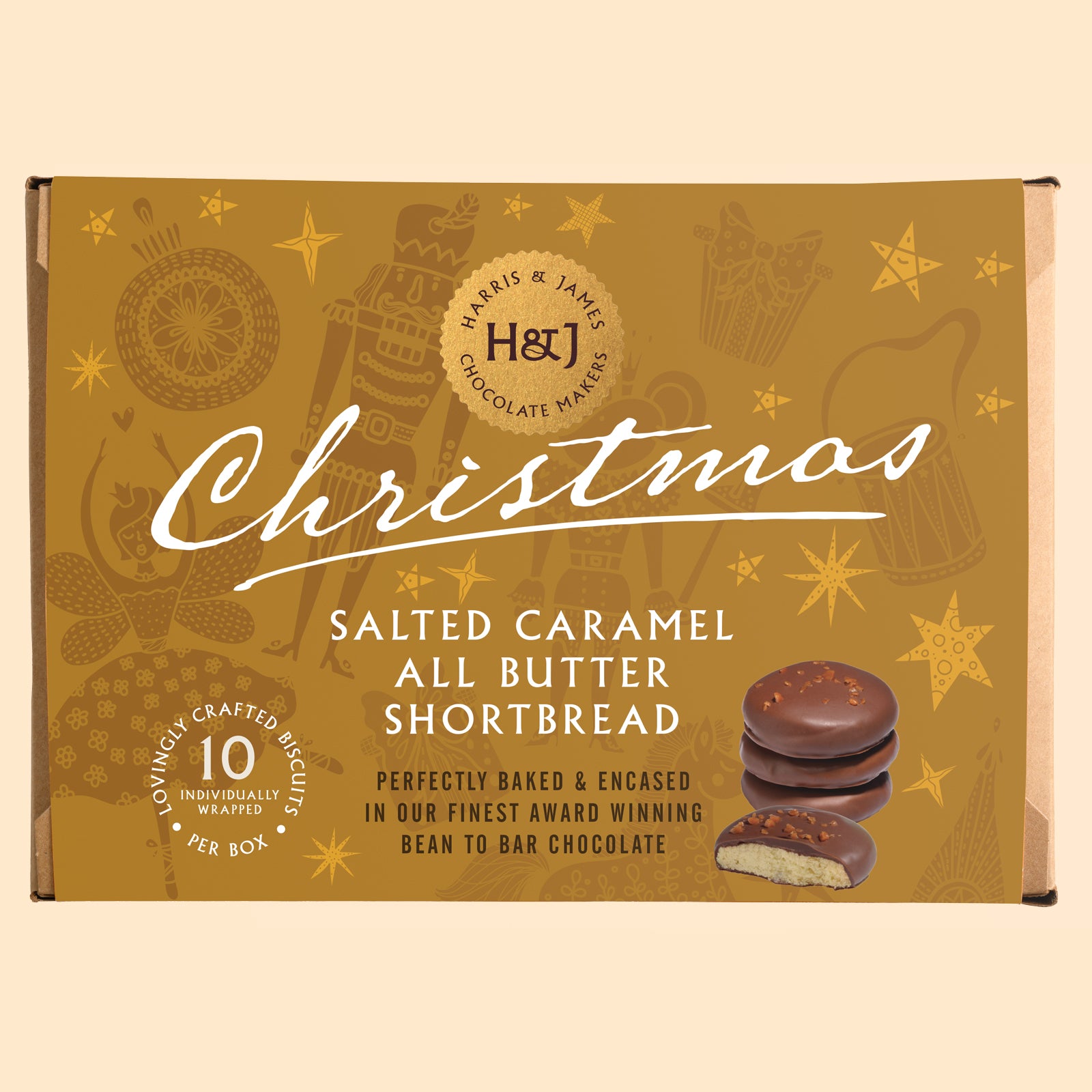 Harris & James- Salted Caramel Chocolate All Butter Shortbread Biscuits