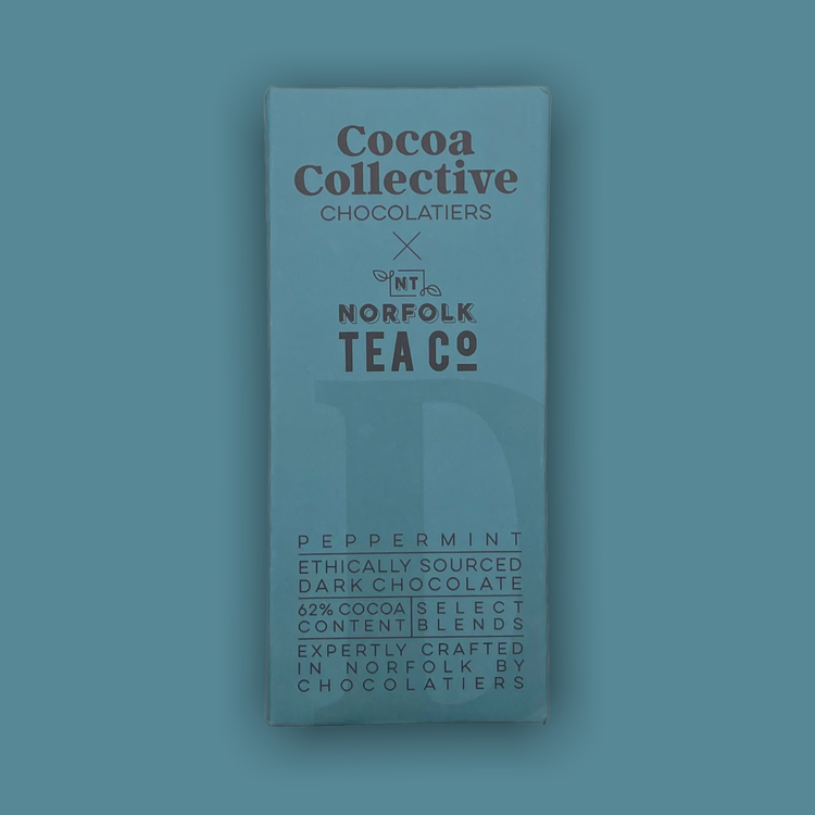 Norfolk Tea Co. Peppermint | Dark Chocolate Bar | 62% Cocoa