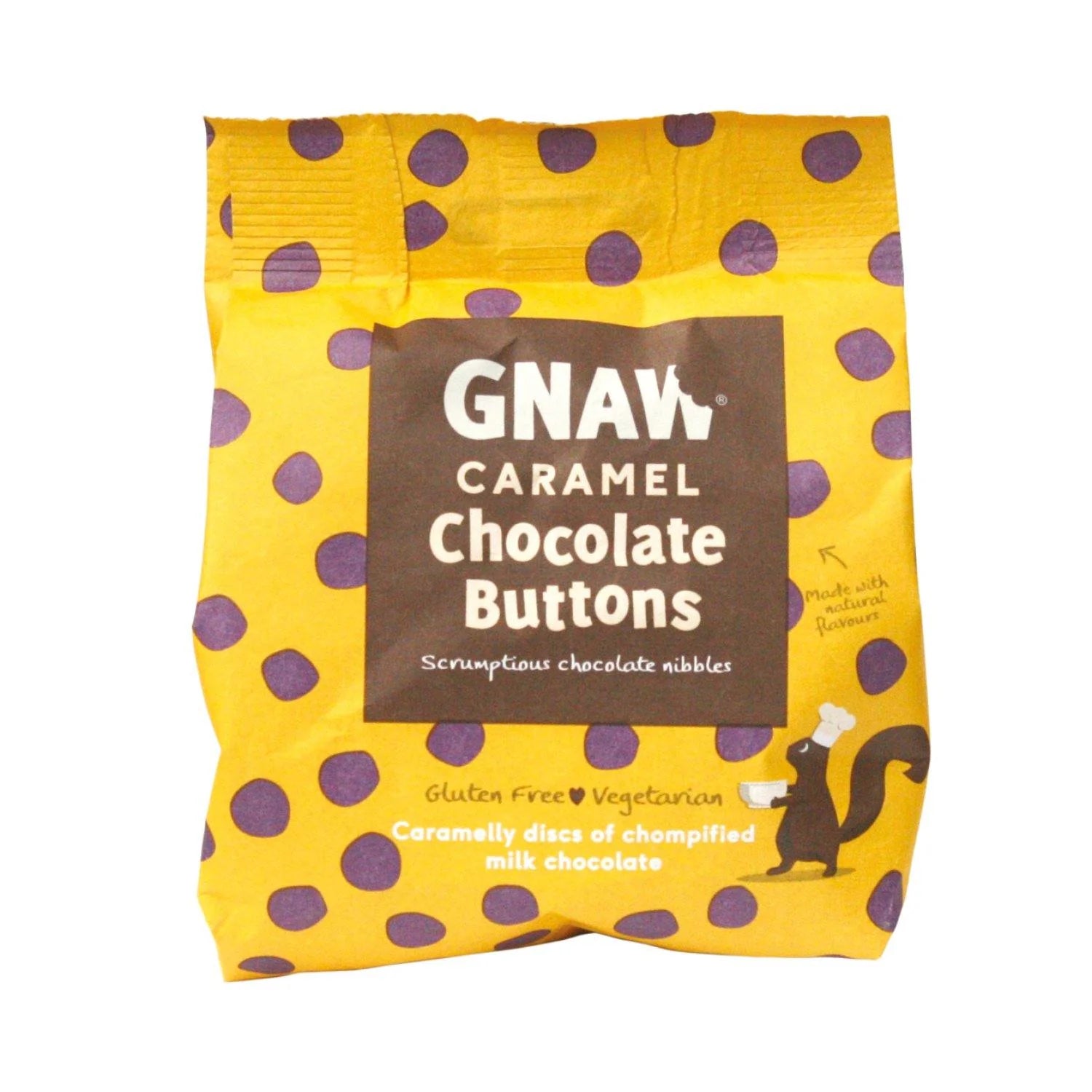 Gnaw Caramel Chocolate Buttons - 150g
