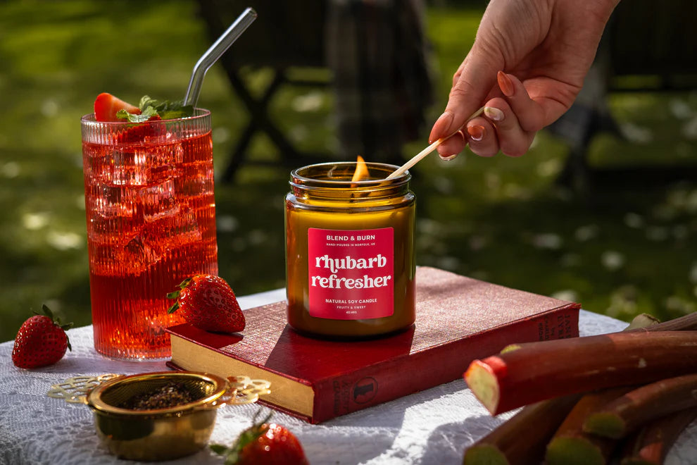 Burn & Blend Rhubarb Refresher | Tea Scented Candle