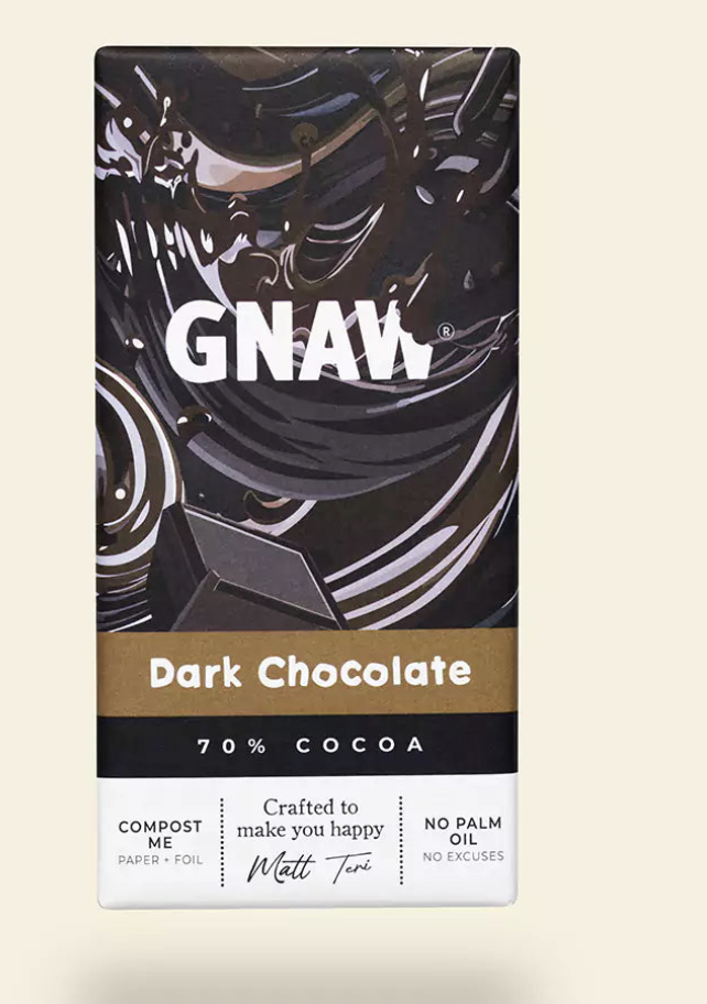 Gnaw 70% Dark Chocolate Bar (Vegan)