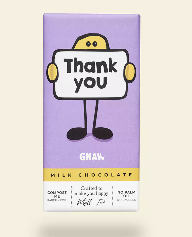 Gnaw Milk 'Thank You' Chocolate Bar
