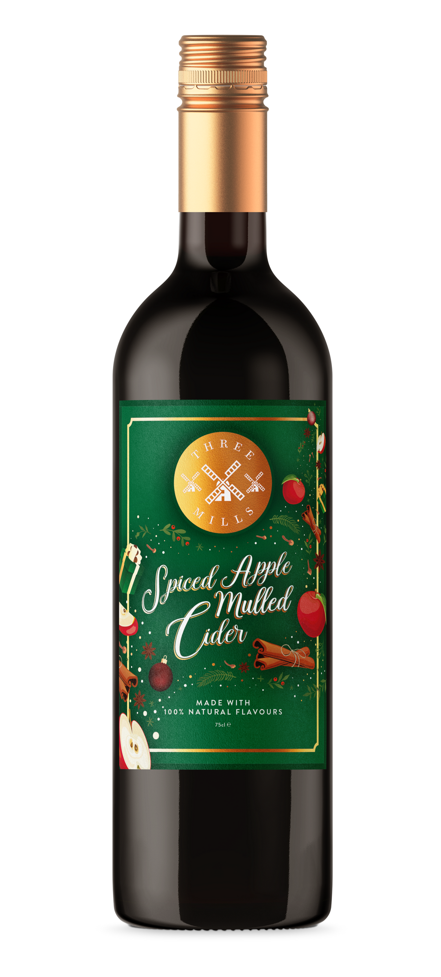 Three Mills - Spiced Apple Mulled Cider (3.4% ABV) - 750ml