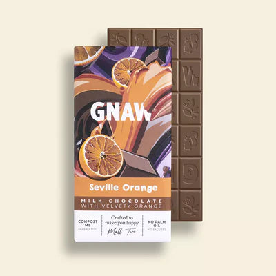 Gnaw - Seville Orange - Milk Chocolate Bar - 80g