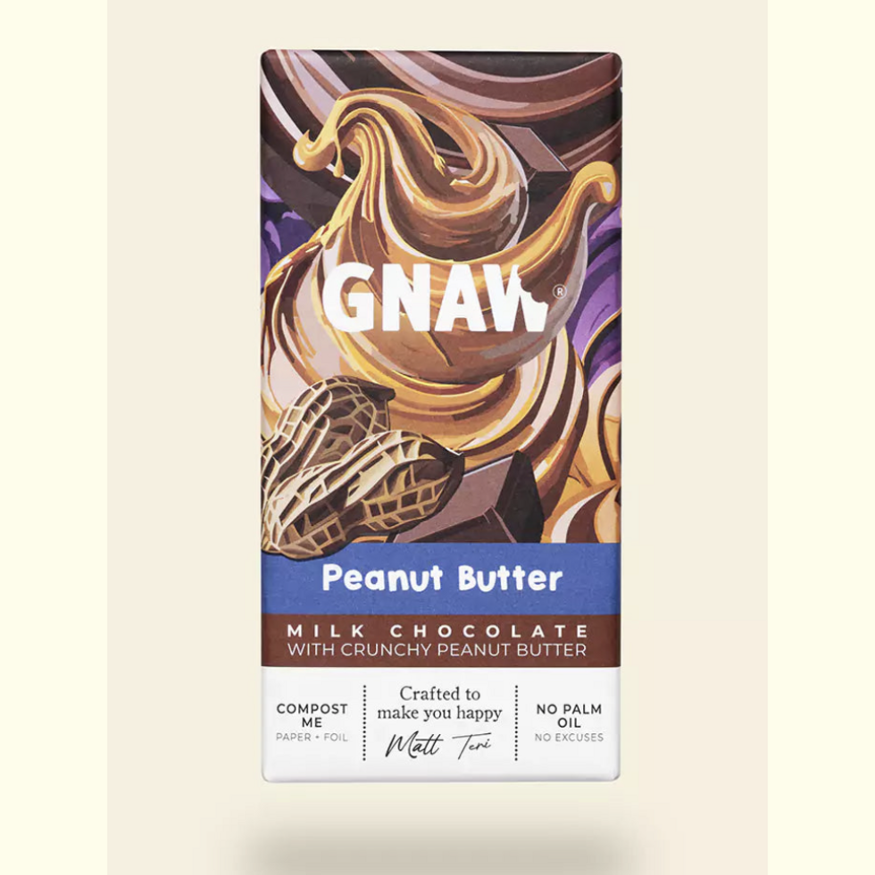 Gnaw Milk Choc Crunchy Peanut Butter Bar 80g