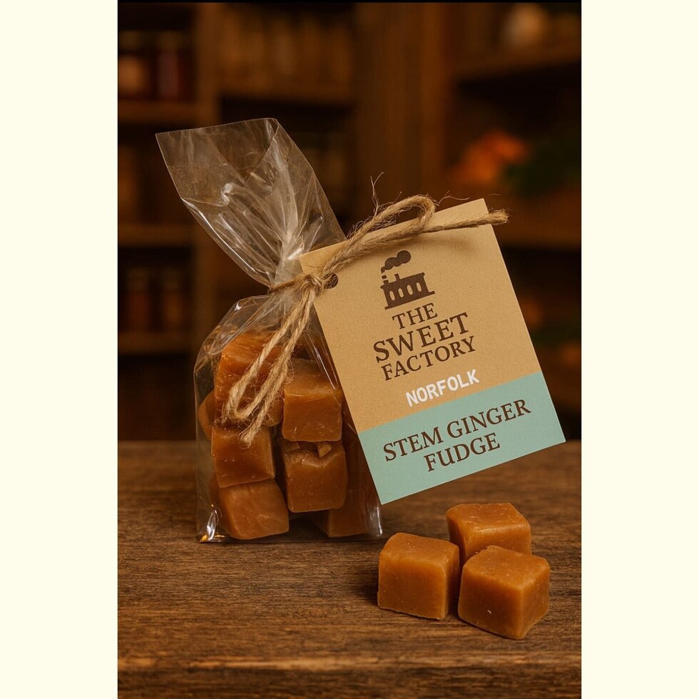 The Sweet Factory - Stem Ginger Fudge 100g