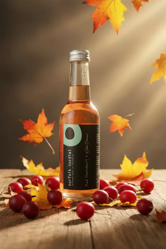 Cordial - Red Gooseberry & Elder. - 250ml