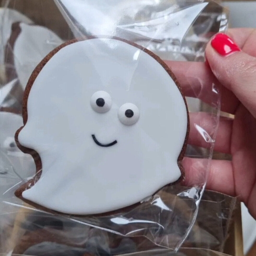 Hand Decorated Biscuits - Ghost Shaped