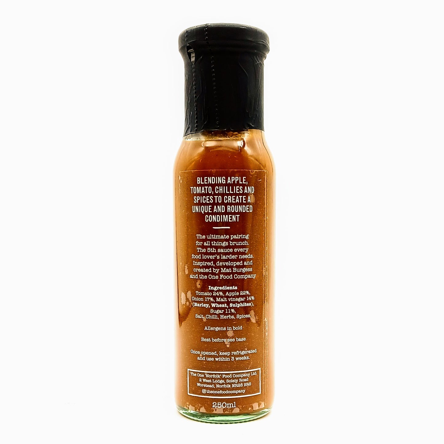 The Blak One - Apple, Tomato & Chilli Breakfast Sauce - 250ml