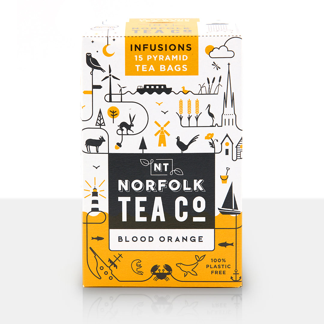 Norfolk Tea Co. - Blood Orange Tea (15 Biodegradable Pyramids)