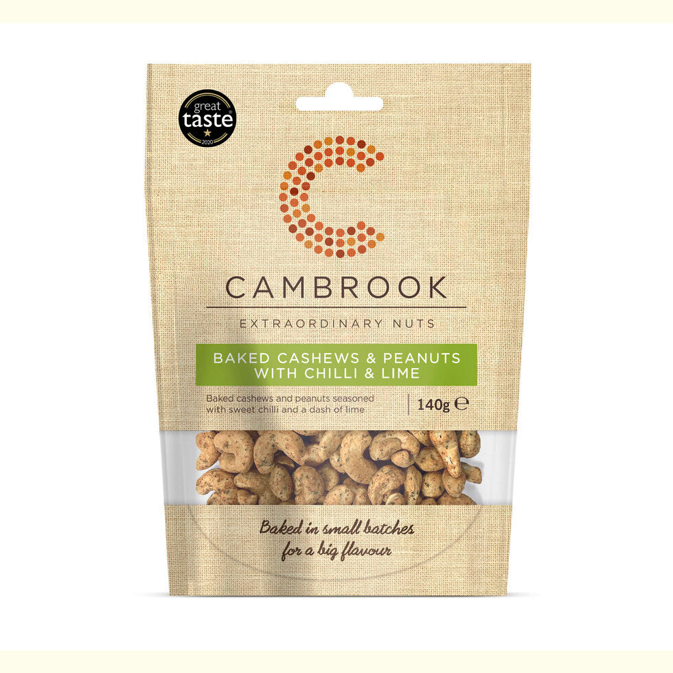 Cambrook - Baked Cashews & Peanuts with Chilli 140g
