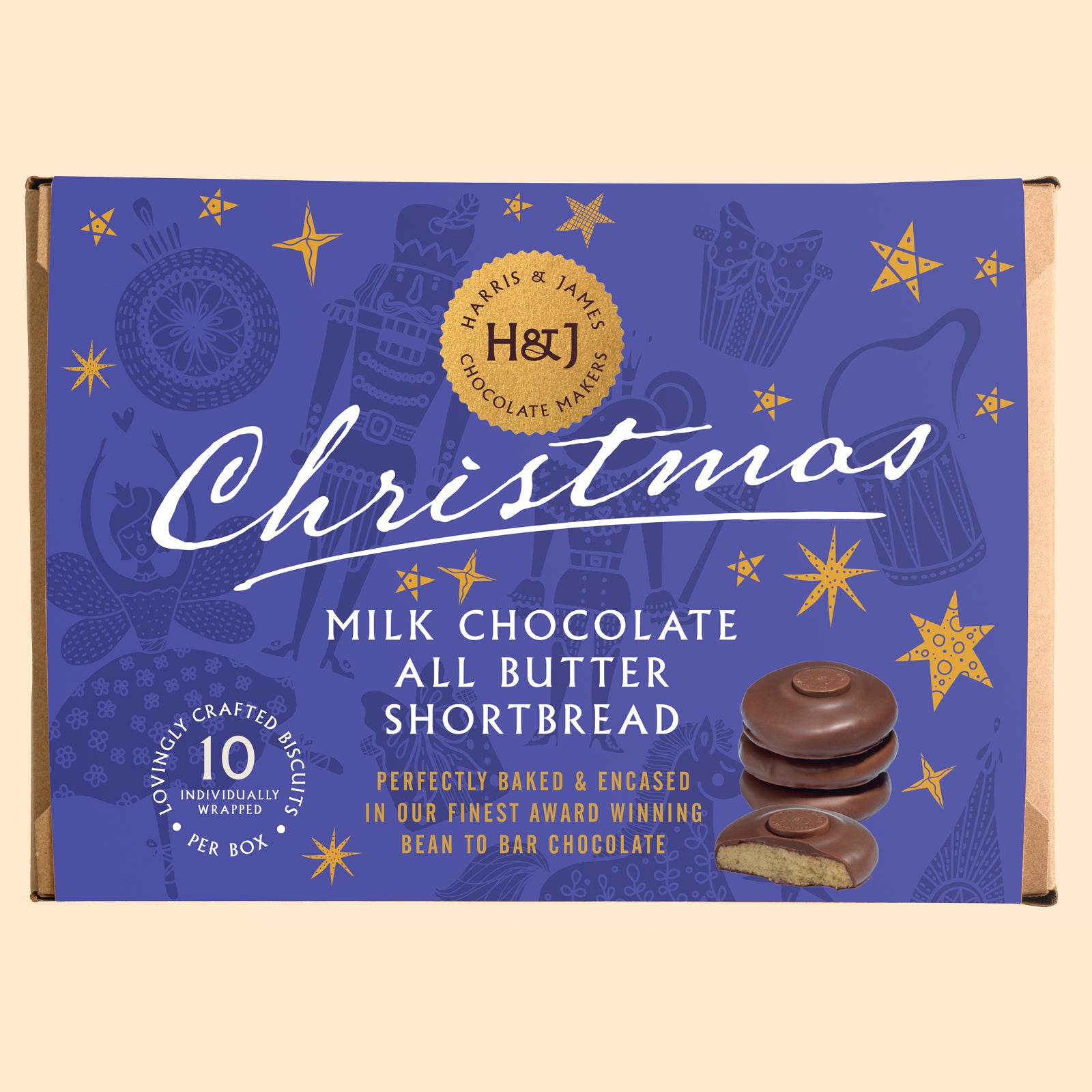 Harris & James- Milk Chocolate All Butter Shortbread Biscuits