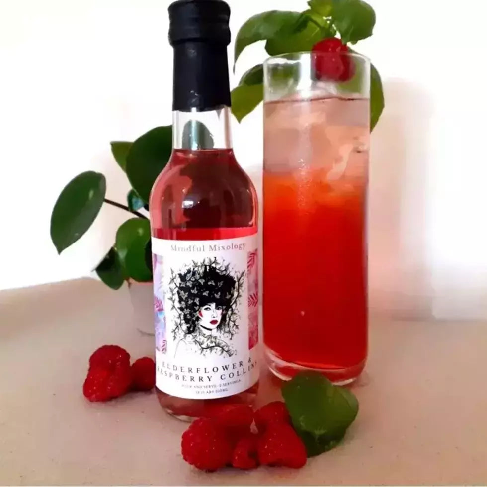 Mindful Mixology - Raspberry & Elderflower Collins