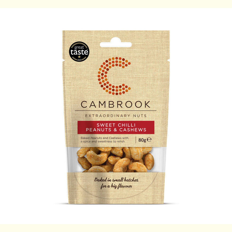 Cambrook - Sweet Chilli Peanuts & Cashews 80g