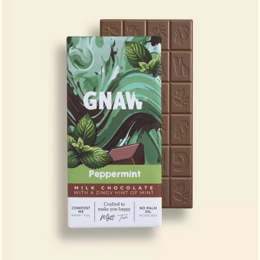 Gnaw - Peppermint - Milk Chocolate Bar - 80g