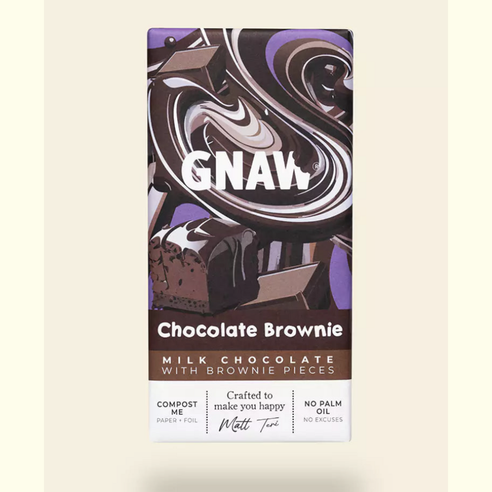 Gnaw Chocolate Brownie Milk Chocolate Bar 80g