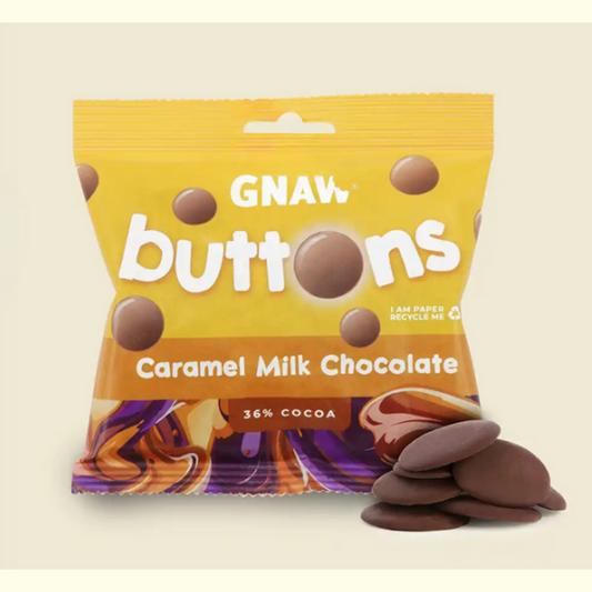 Gnaw Caramel Chocolate Buttons 100g Bags