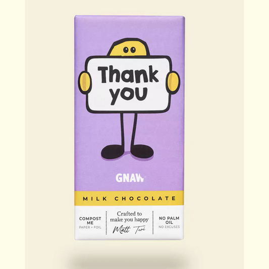 Gnaw Milk 'Thank You' Chocolate Bar - 80g