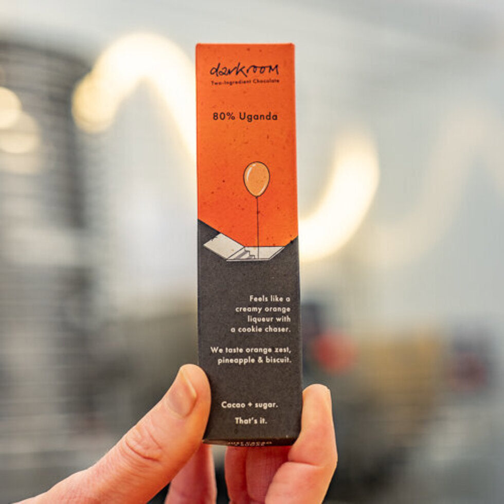 80% Uganda 25g bar - Darkroom Chocolate
