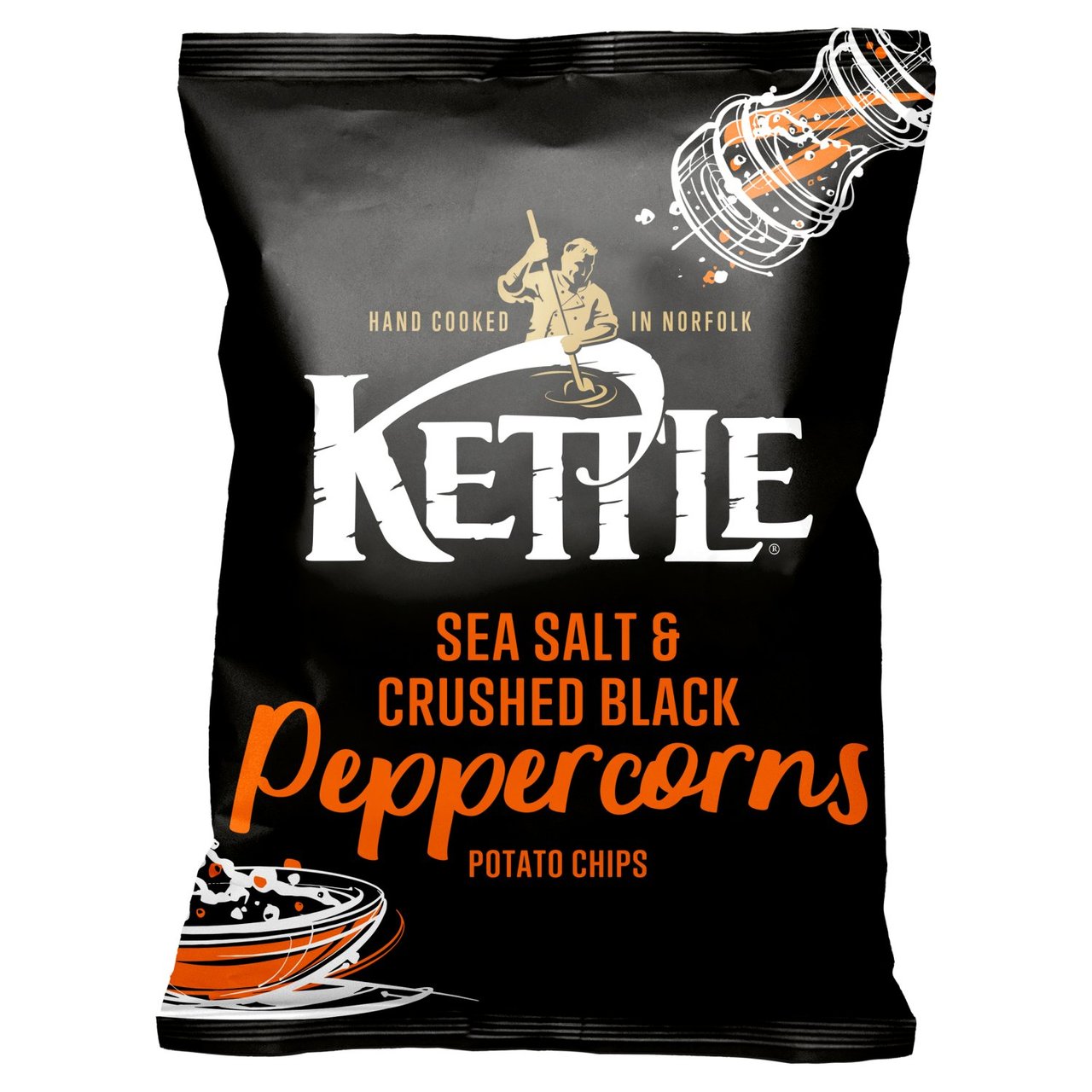 Kettle Foods - Sea Salt & Cracked Black Pepper Crisps - 130g