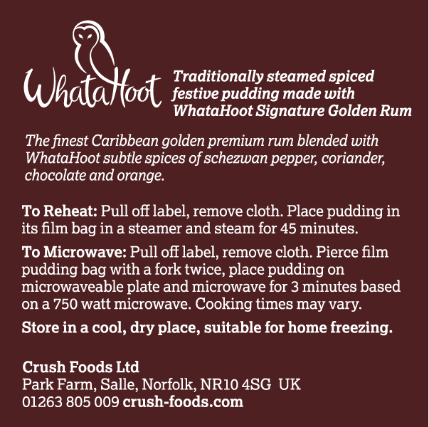 Tipsy Norfolk Christmas Pudding (Crush X What-a-Hoot)