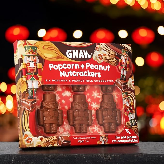 GNAW - Popcorn & Peanut Nutcrackers Christmas Gift Set