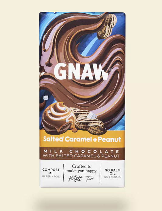 Gnaw Milk Chocolate Salted Caramel and Peanut Bar