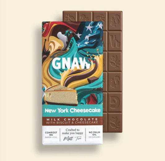 Gnaw New York Cheesecake Milk Chocolate Bar