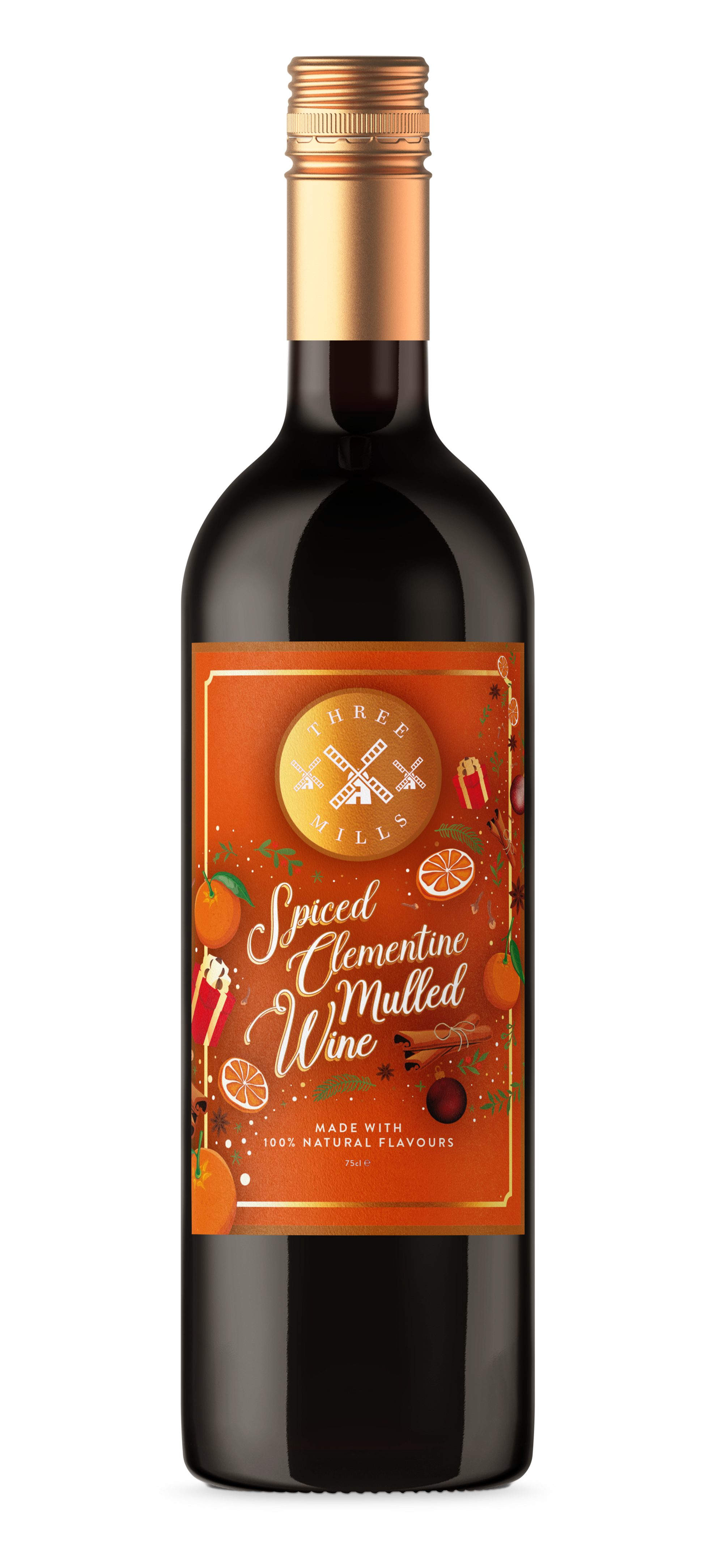 Three Mills - Spiced Clementine Mulled Wine (5% ABV) - 750ml