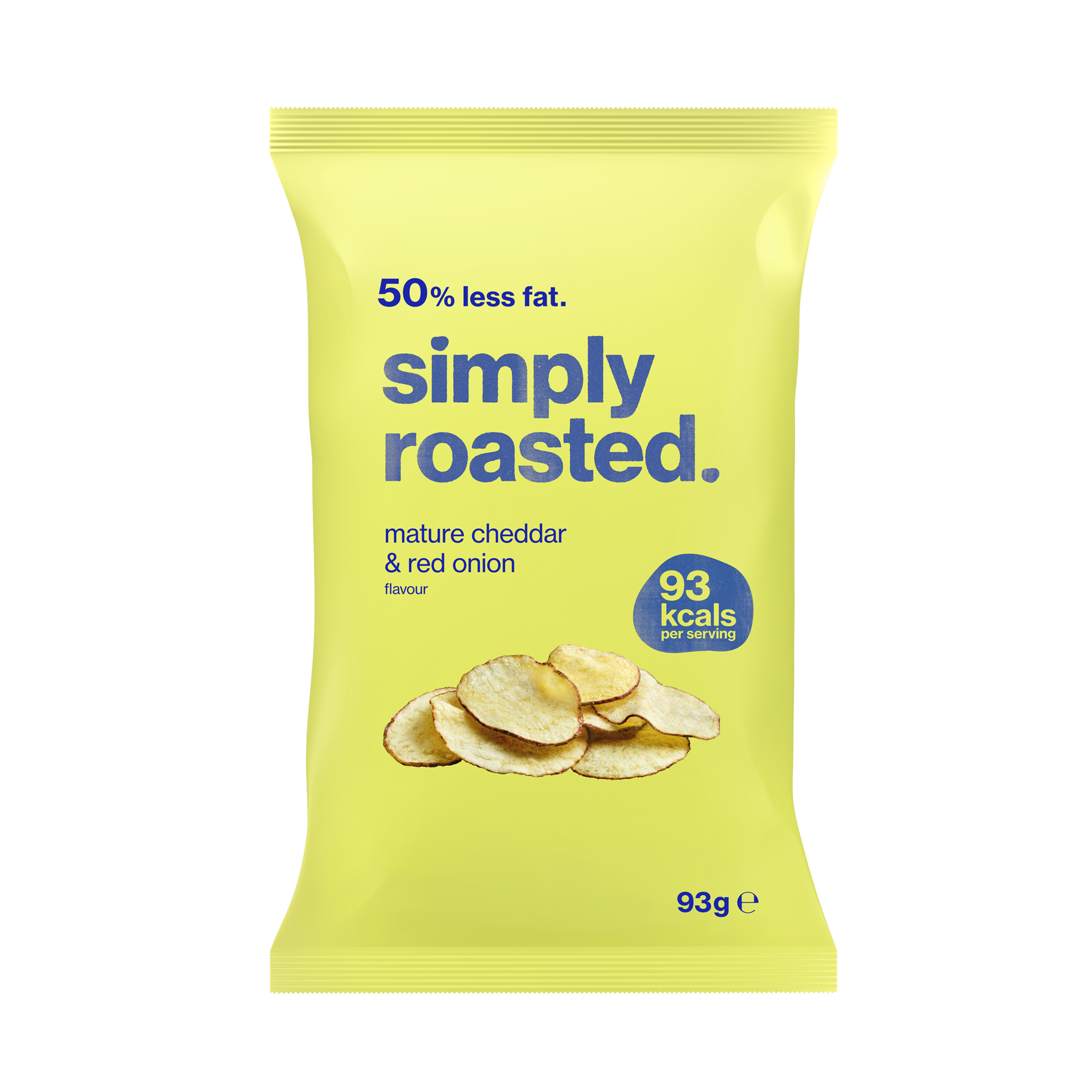 Simply Roasted - Mature Cheddar & Red Onion Crisps - 12 x 93g