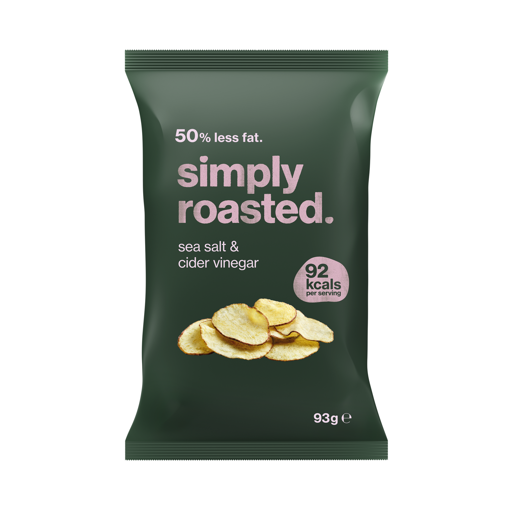 Simply Roasted - Sea Salt and Vinegar Crisps - 12 x 93g