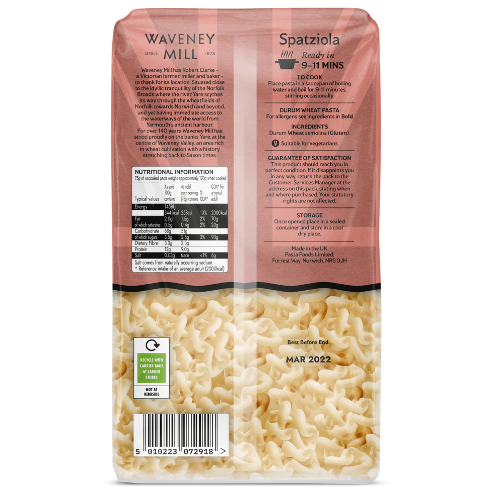 Waveney Mill Spatziola Pasta