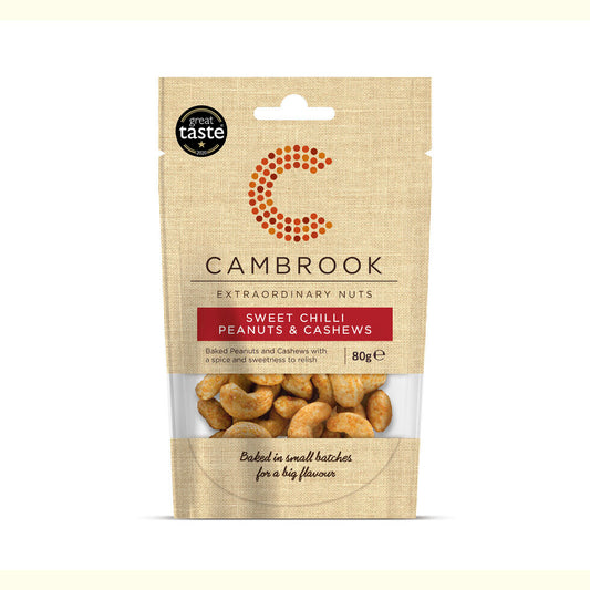 Cambrook - Baked Sweet Chilli Peanuts & Cashews 45g