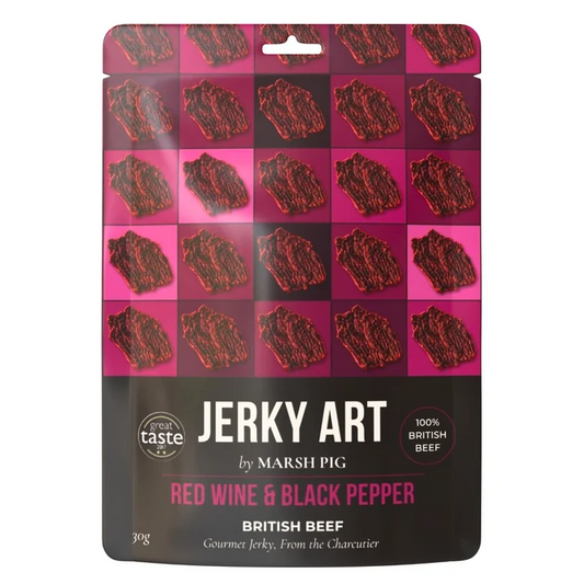 Marsh Pig Red Wine Blk Pepper Jerky - 30g