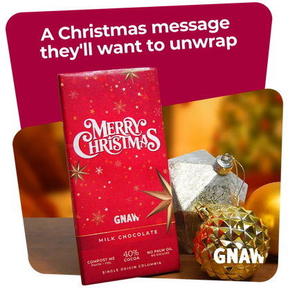 GNAW - Merry Christmas Milk Chocolate Bar - 80g