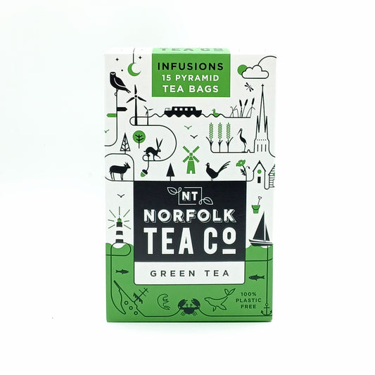 Norfolk Tea Co. - Green Tea (15 Biodegradable Pyramids)