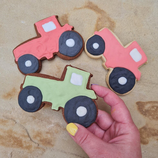 Hand Decorated Biscuits - Tractor Shaped