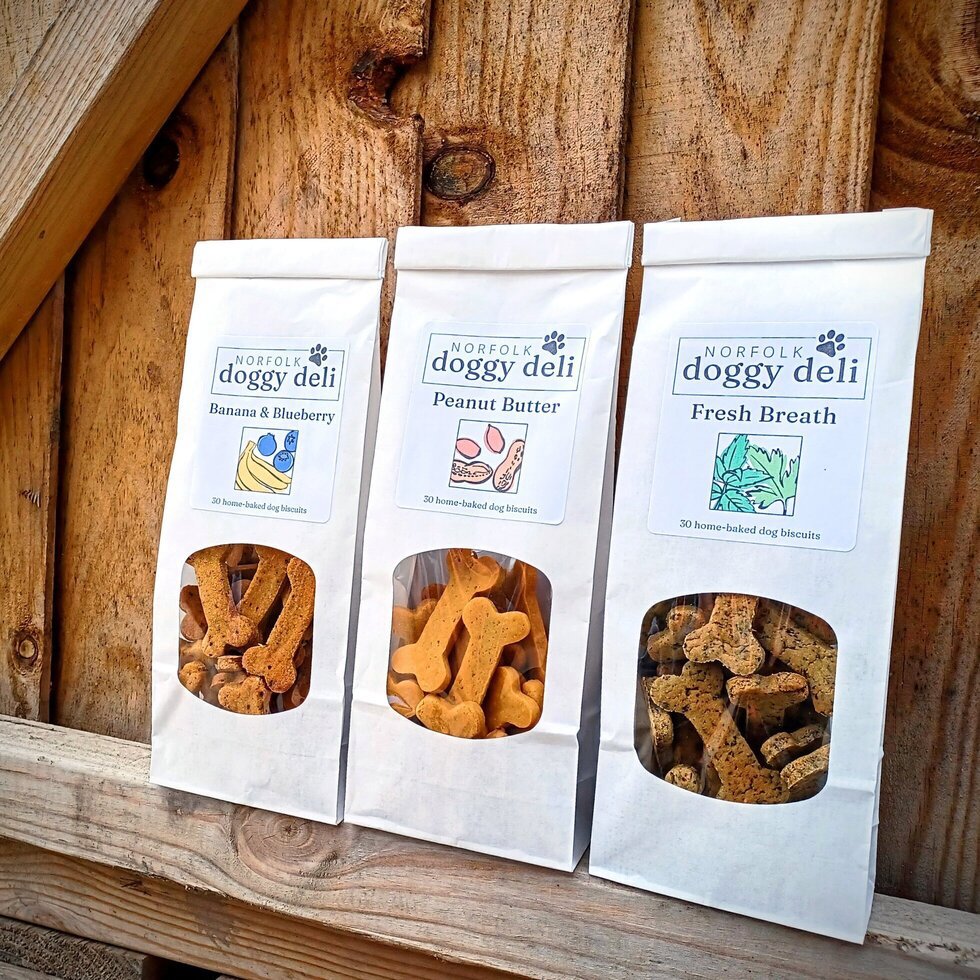 Doggy Deli - Banana and Blueberry Dog Biscuits