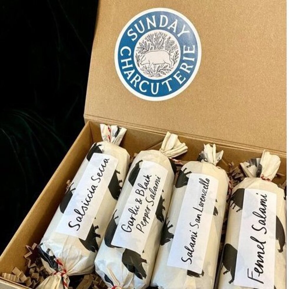 Sunday Charcuterie - Garlic & Black Pepper Salami - CHUBB