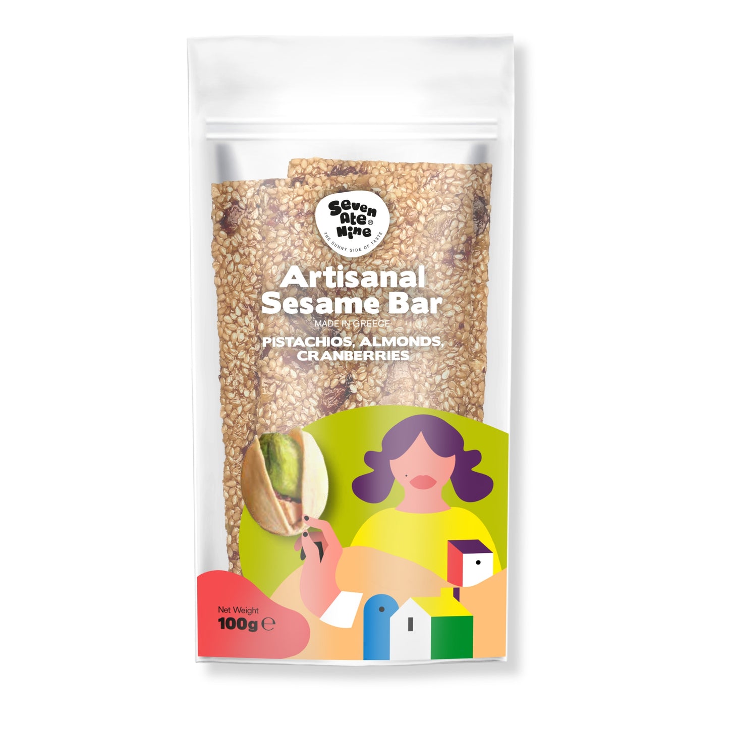 Seven Ate Nine - Sesame Bar - Pistachios