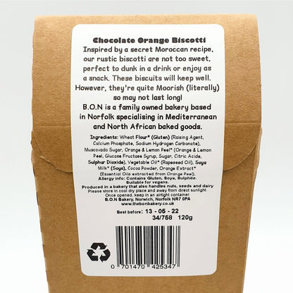 Bon Bakery - Orange & Chocolate Biscotti 120g