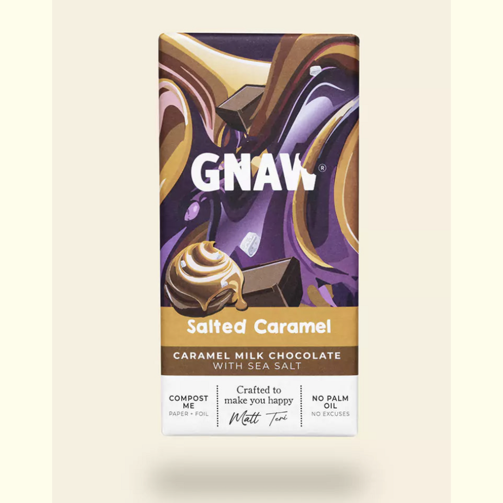 Gnaw Milk Chocolate Salted Caramel Bar - 80g