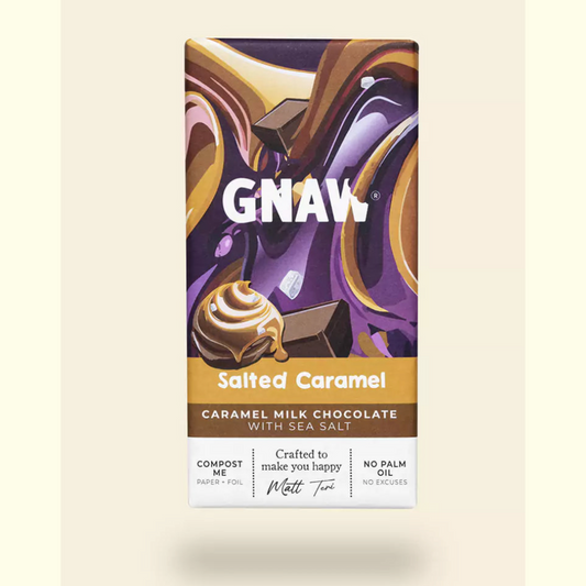 Gnaw Milk Chocolate Salted Caramel Bar - 80g
