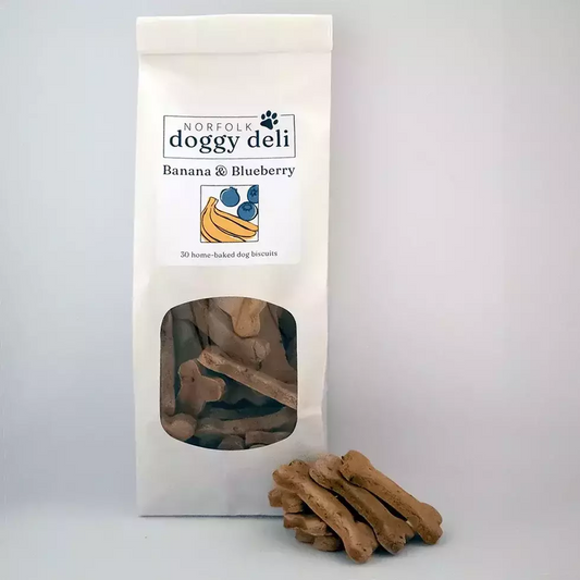 Doggy Deli - Banana and Blueberry Dog Biscuits