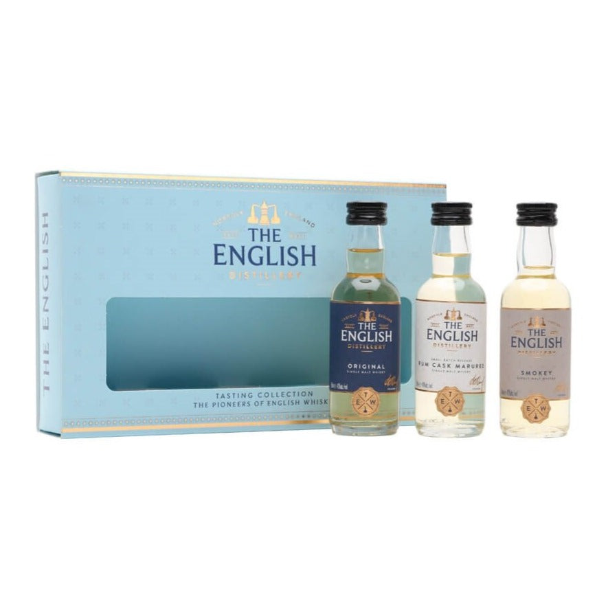 The English [Original, Smokey, Rum Cask] Miniature Whisky Gift Set - 3 x 50ml