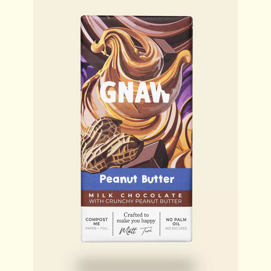 Gnaw Milk Choc Crunchy Peanut Butter Bar 80g