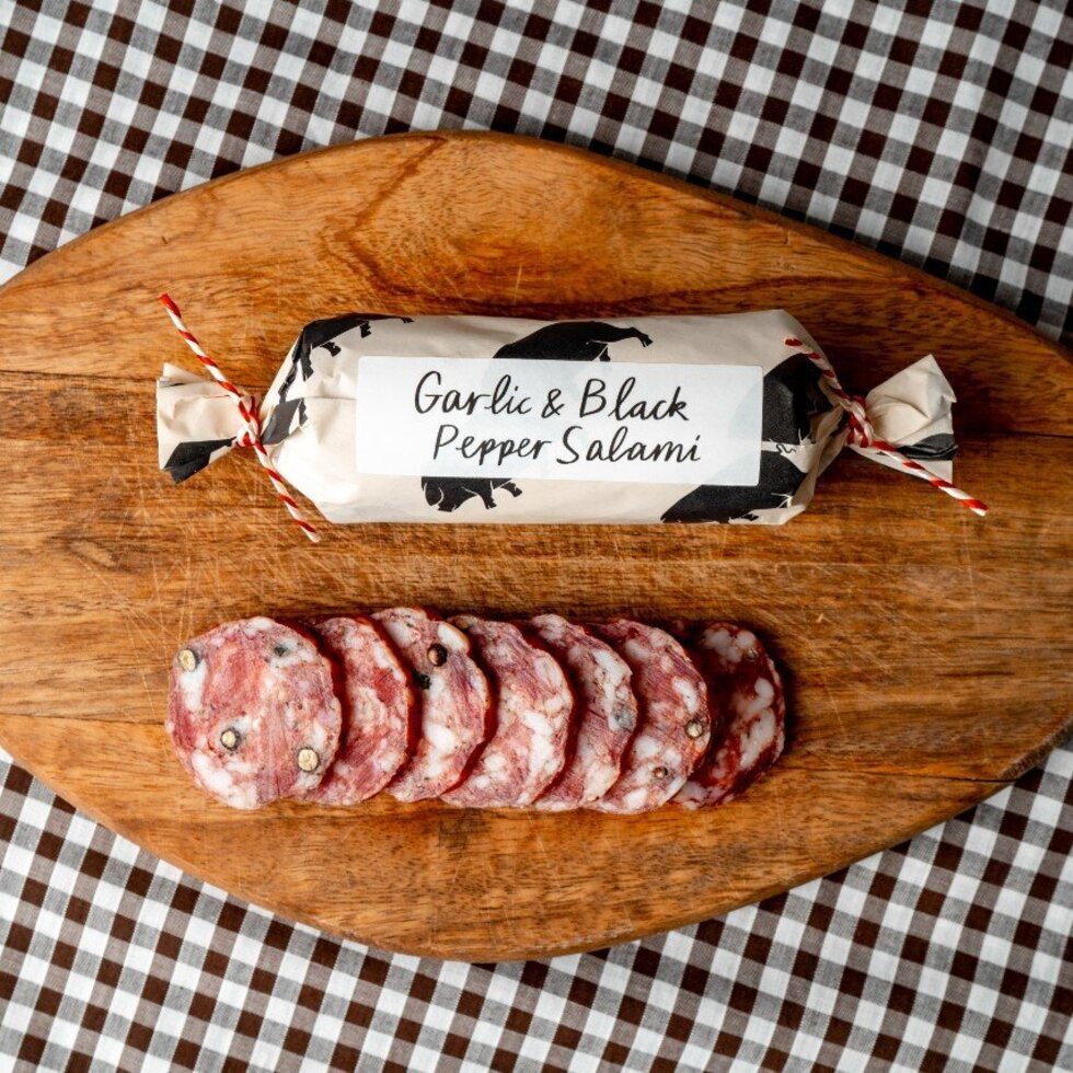 Sunday Charcuterie - Garlic & Black Pepper Salami - CHUBB