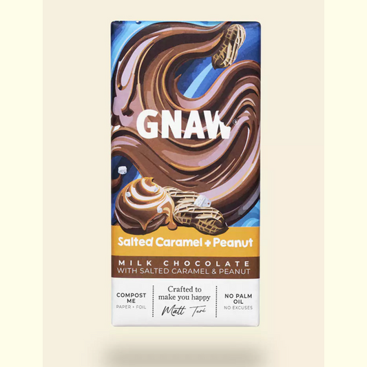 Gnaw Milk Choc Salted Caramel & Peanut 80g