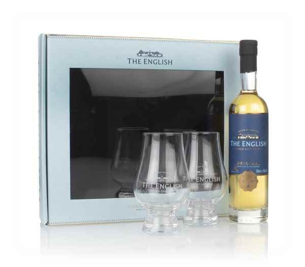 The English [Original & Smokey Whisky + 2 Glasses] Gift Set