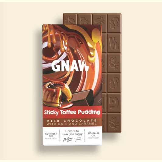 Gnaw Sticky Toffee Pudding  Chocolate Bar 80g